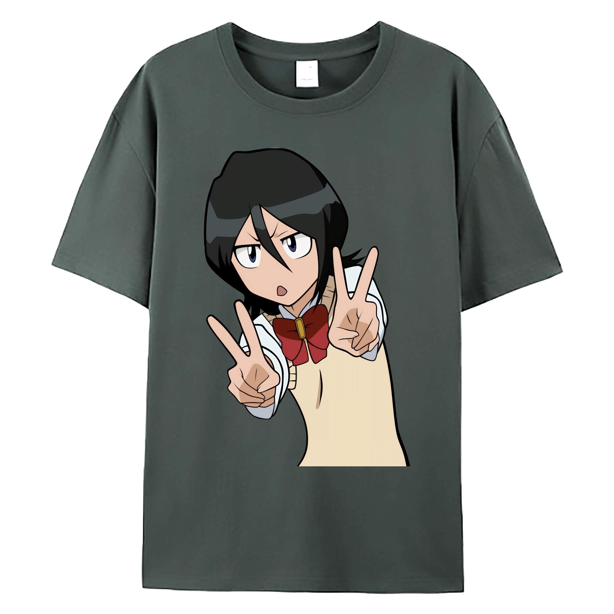 （画像用） ブリーチ 朽木ルキア BLEACH Kuchiki Rukia 綿100％ メンズ半袖Tシャツ｜肌触りやわらか＆通気性